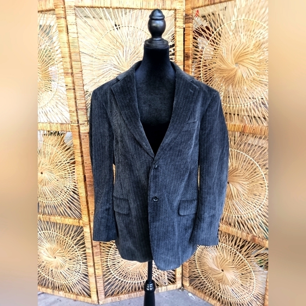 Vintage Dockers Men's Classic Black 100% Cotton Corduroy Blazer_40S